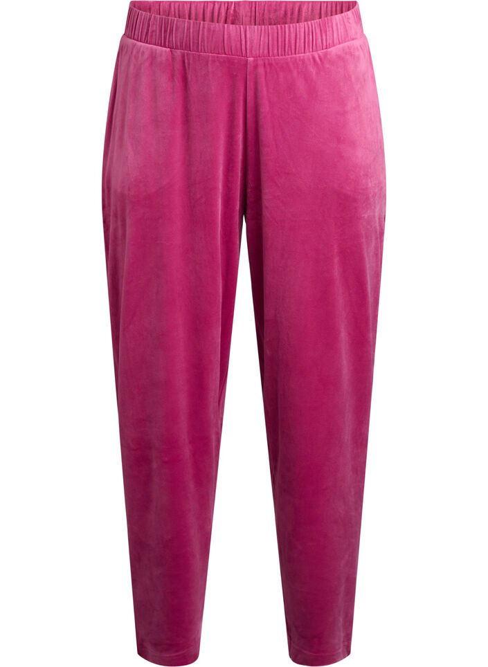 Velours broek met zakken, Boysenberry, Packshot image number 0