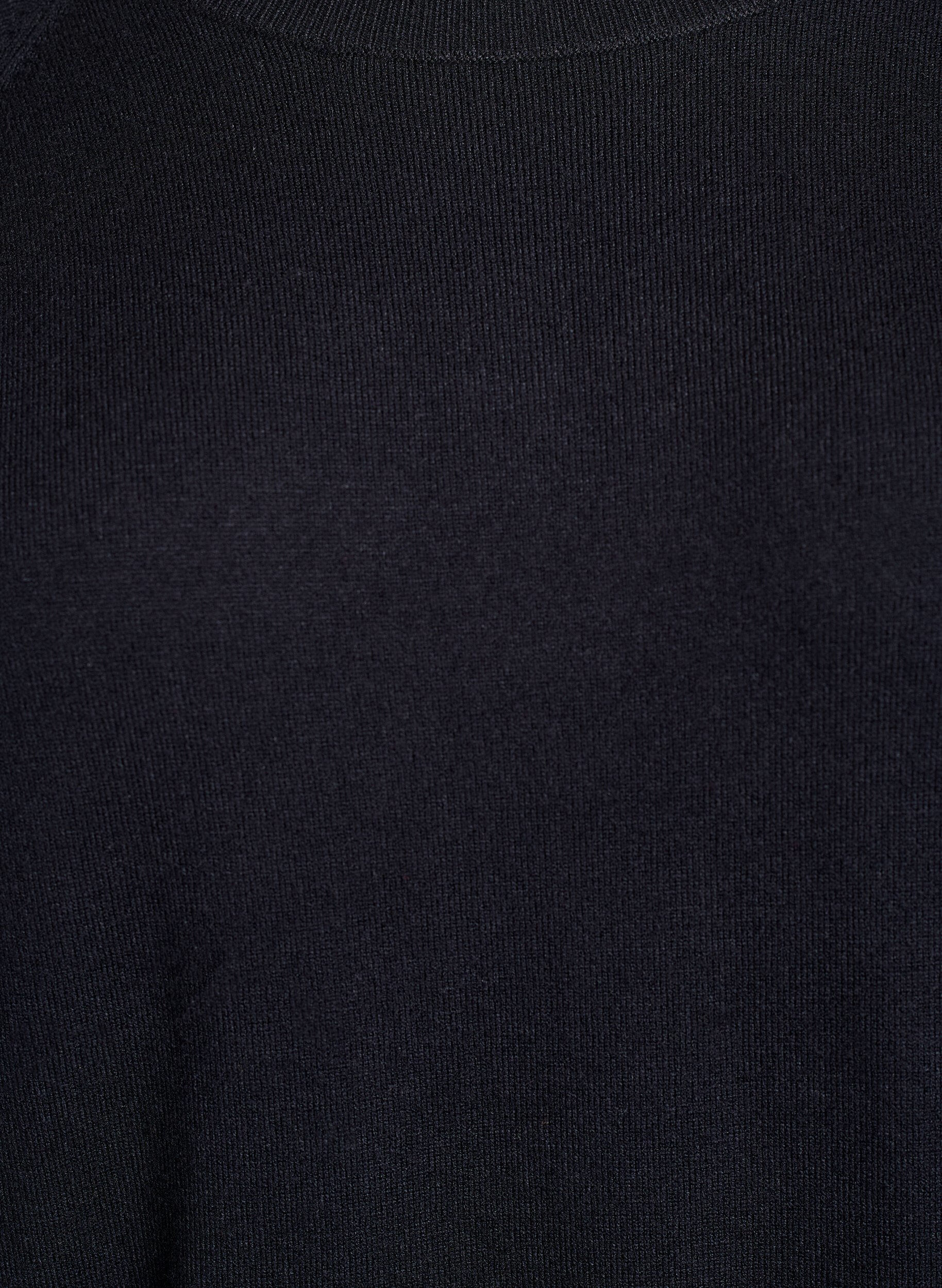 Zizzi Korte gebreide jurk met raglanmouwen, Zwart, Packshot image number 2