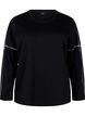 Sweatshirt met contrasterende stiksels, Black, Packshot image number 0