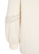Sweatshirt met pareldetails, Buttercream, Packshot image number 3