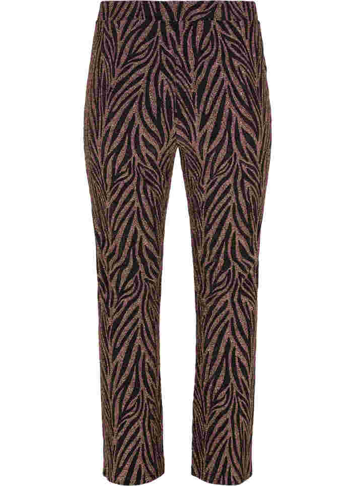 Gedessineerde broek met glitter, Black Lurex AOP, Packshot image number 1