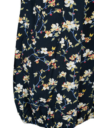 Katoenen jurk met korte mouwen en print, Vulcan Flower AOP, Packshot image number 3