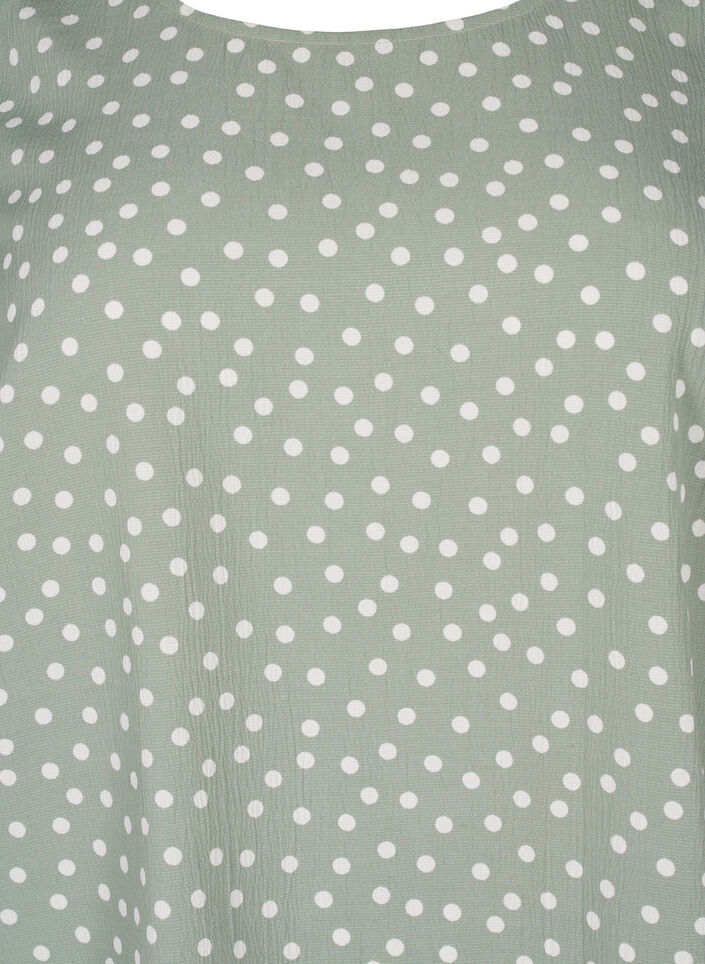 FLASH - Blouse met korte mouwen en print, Iceberg Green Dot, Packshot image number 2