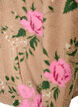Floral fleecejack met een hoogsluitende kraag en ritssluiting, Beige, Packshot image number 3