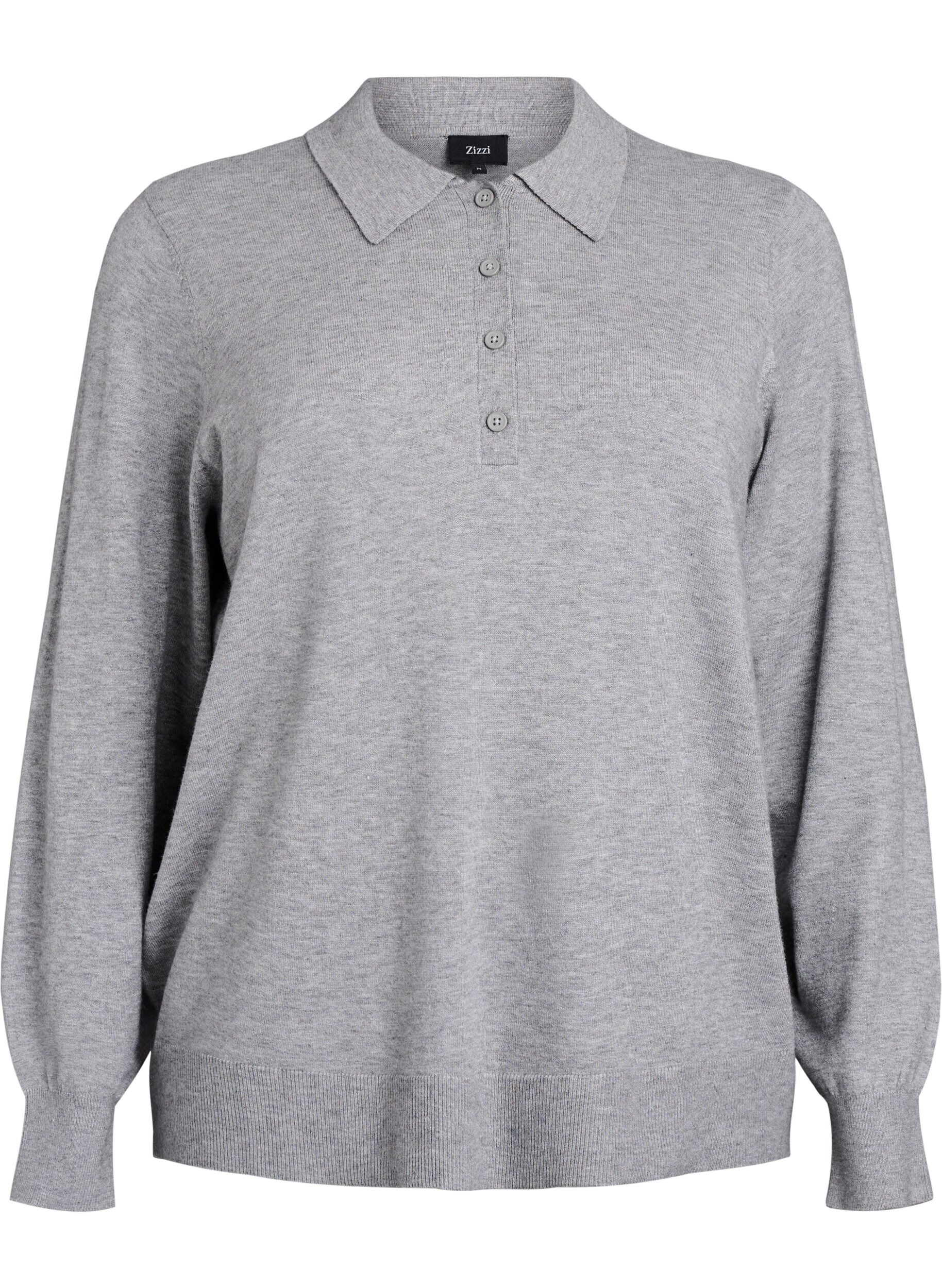 Strik blouse met kraag