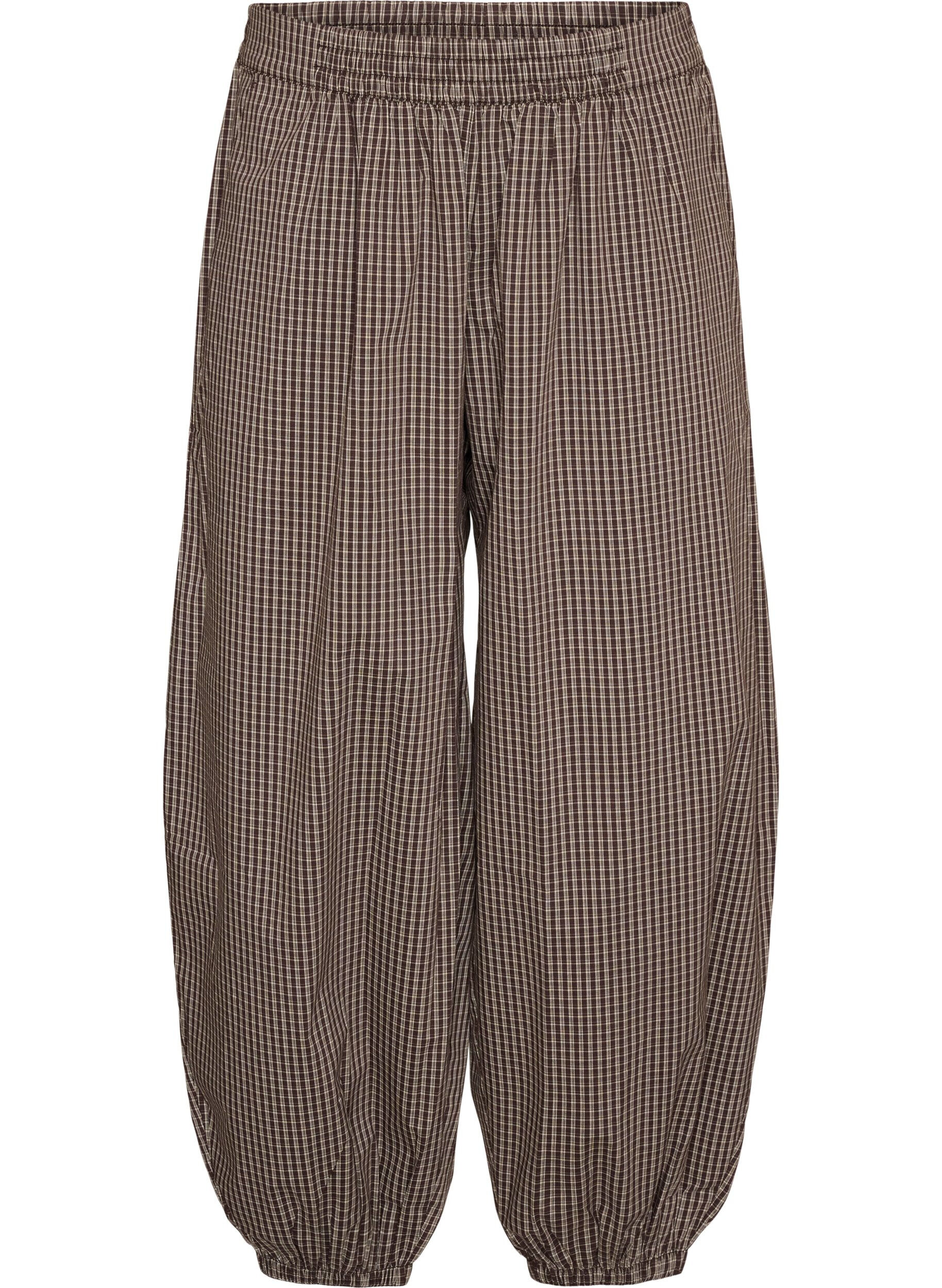 Balloonbroek met hoge taille en all-overpatroon