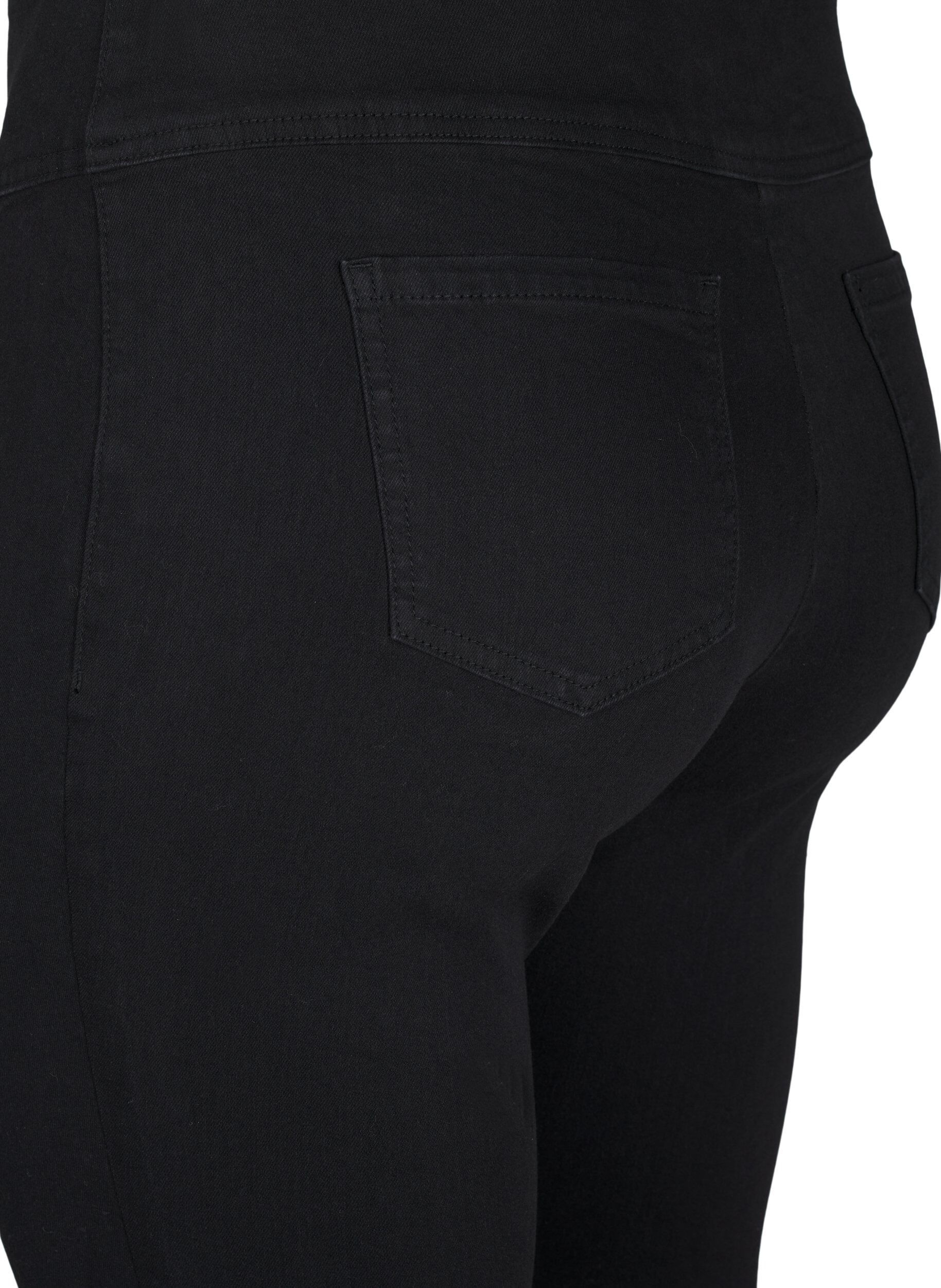 ZizziRekbare jeggings met een hoge taille, Zwart, Packshot image number 3
