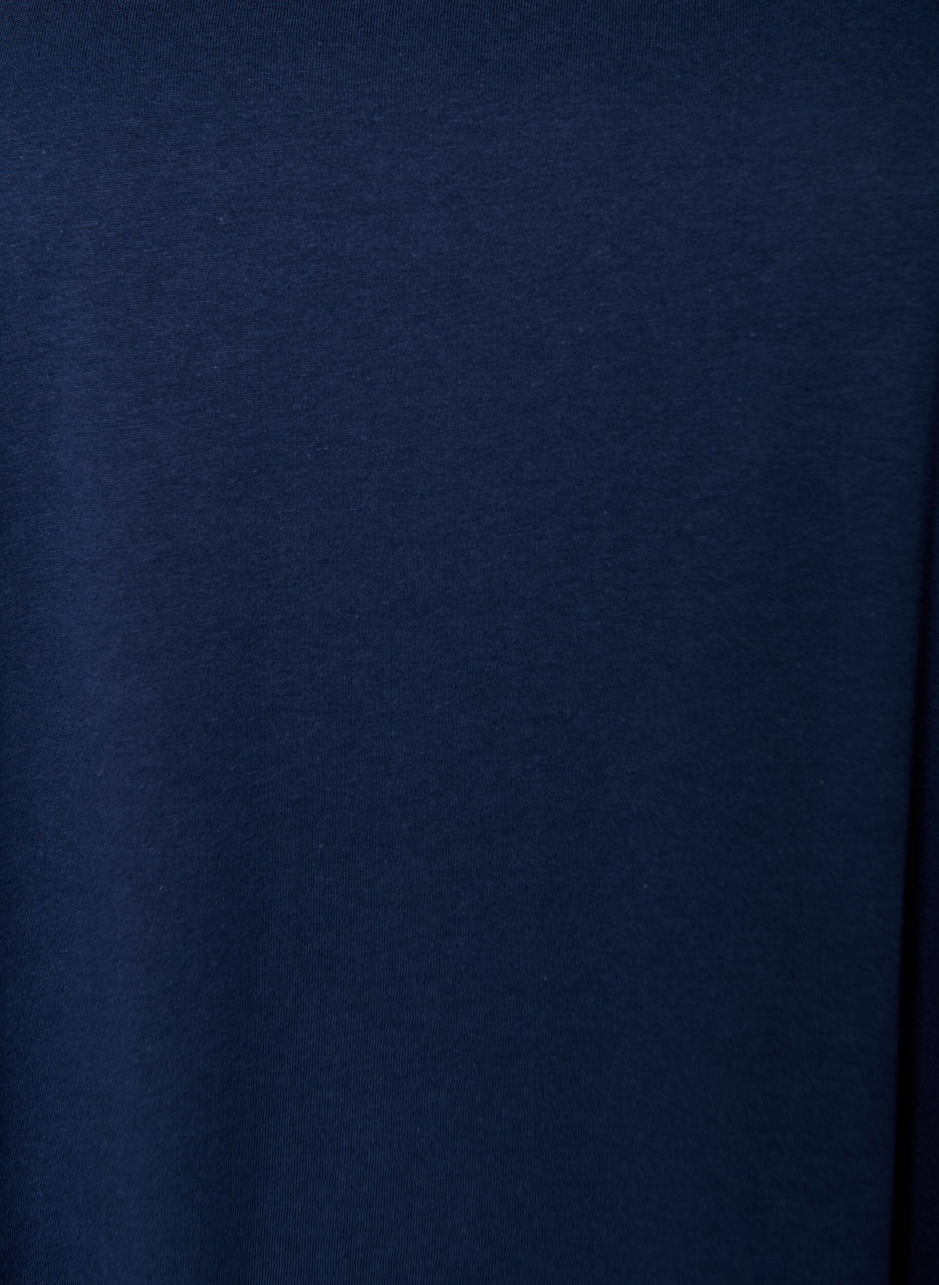 Zizzi Mouwloze A-lijn jurk, Blauw, Packshot image number 2