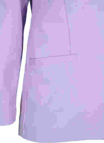 Basic blazer met knoop en sierzakken, Purple Rose, Packshot image number 3