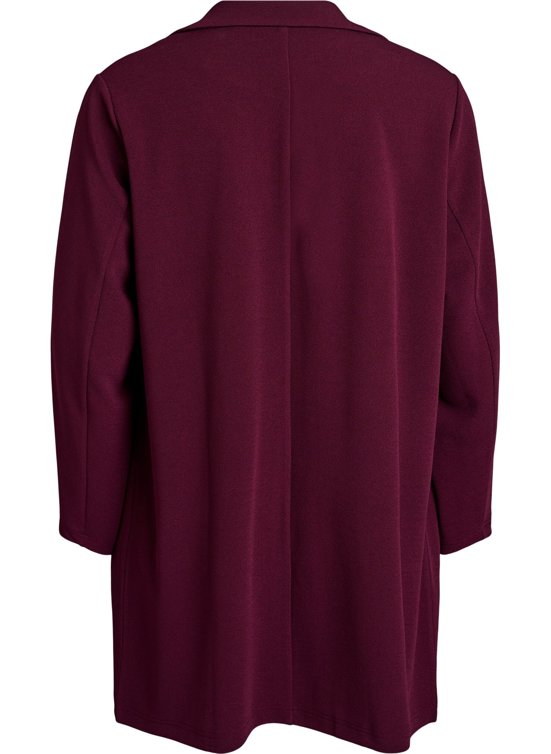 Zizzi FLASH - Lange jas met zakken, Rood, Packshot image number 1