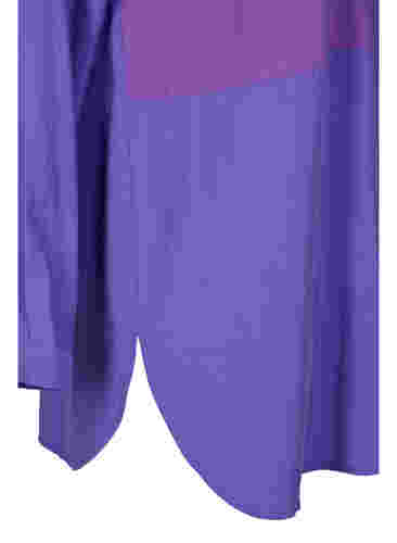 Lange blouse met color-block, Purple Block, Packshot image number 3
