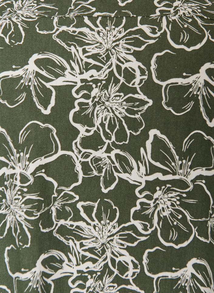 Katoenen jurk met korte mouwen en print, Groen, Packshot image number 2