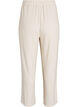 Geribde jersey lounge broek met hoge taille, Beige, Packshot image number 1