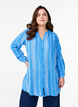 Tunic met geborduurd patroon, Blauw, Model image number 0