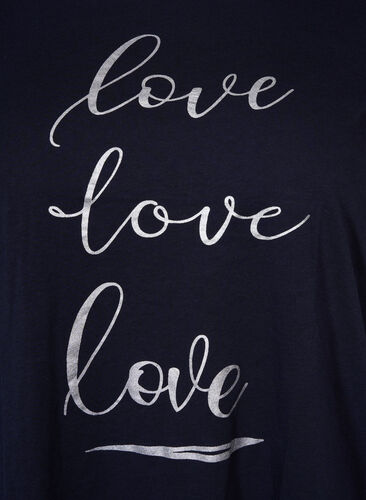 Katoenen t-shirt met korte mouwen en opdruk, Night Sky Love Love, Packshot image number 2