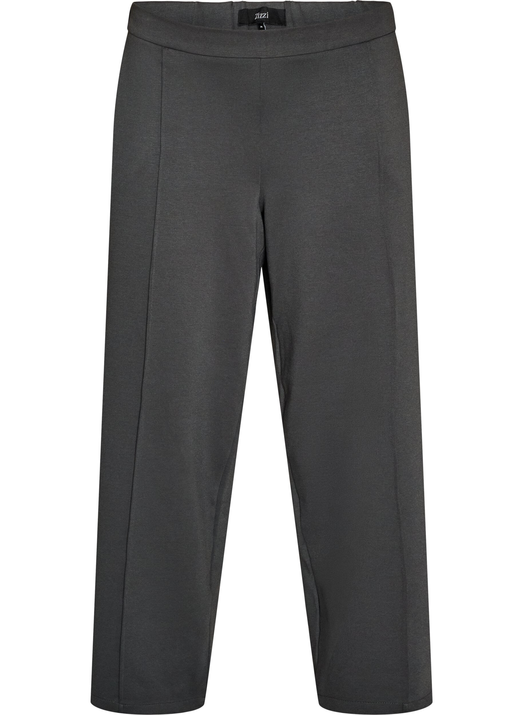 ZizziLosse jerseybroek met hoge taille, Grijs, Packshot image number 0