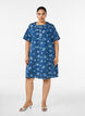 A-lijn denimjurk met bloemenpatroon, Blauw, Model image number 1