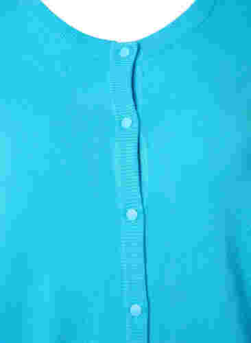 Geribd vest met knoopsluiting, River Blue, Packshot image number 2