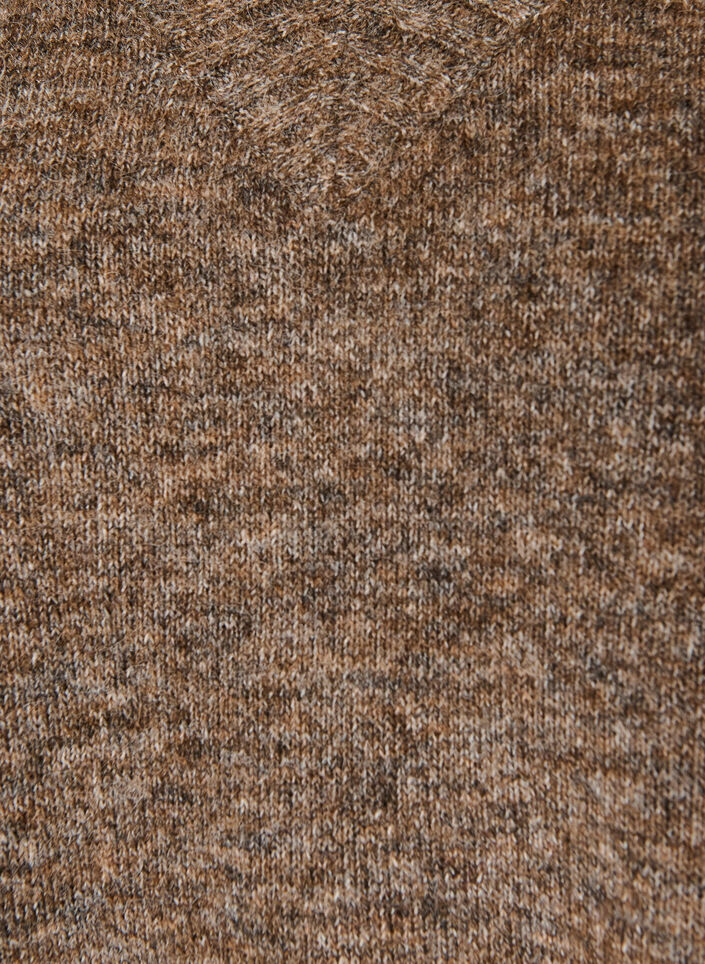 Jumper met V-hals, Bruin, Packshot image number 2