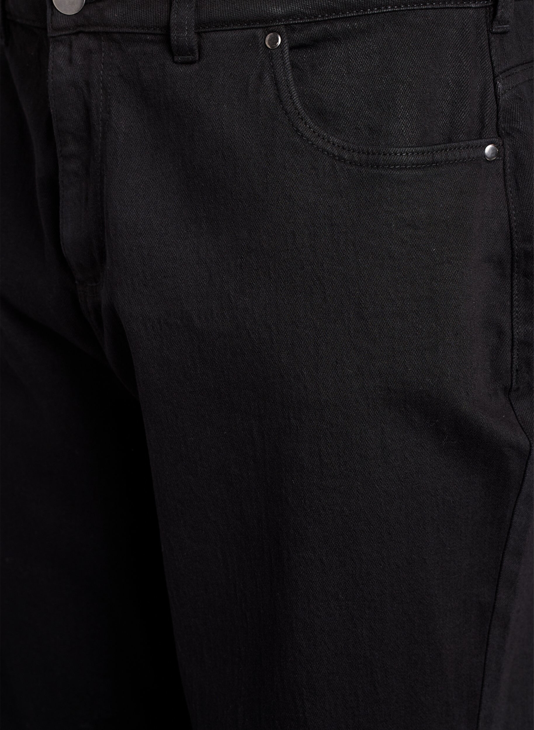 Zizzi Losse jeans met gekorte lengte, Zwart, Packshot image number 2