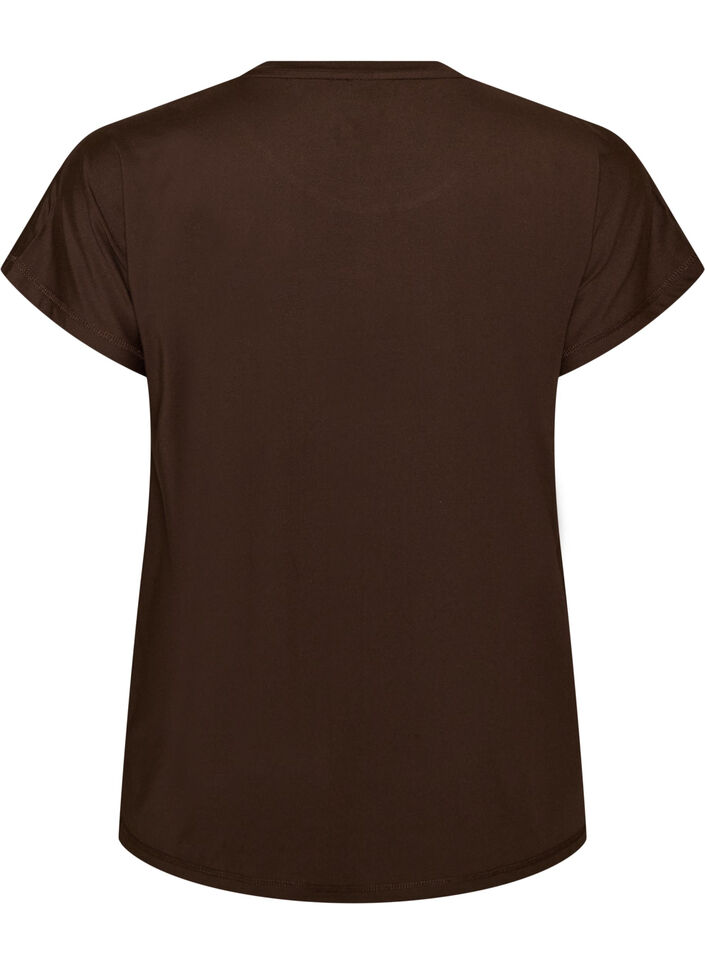 Effen gekleurd trainingsshirt, Bruin, Packshot image number 1