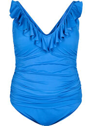 Badpak met ruches en uitneembare inzetstukken, Blauw