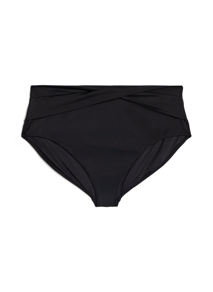 Bikinibroekje met wikkel detail, Zwart, Packshot image number 0