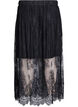 Lange rok van kant met elastische taille, Zwart, Packshot image number 1