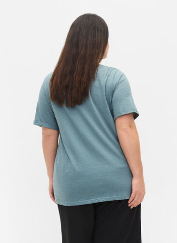 Katoenen t-shirt met korte mouwen, Goblin Blue, Model image number 1