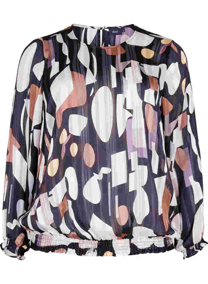 Bedrukte blouse met kiel, Graphic AOP, Packshot image number 0