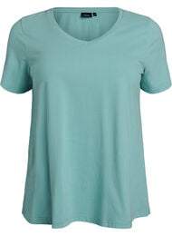 Effen basic katoenen T-shirt, Groen