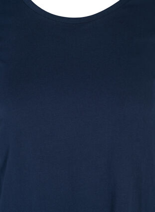 Basic t-shirt met driekwartsmouwen, Navy Blazer, Packshot image number 2