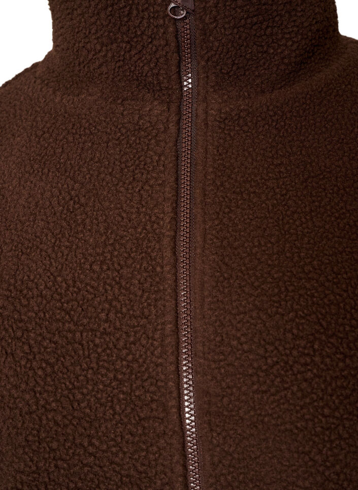 Teddyjas met broderie anglaise rand en hoge kraag, Bruin, Packshot image number 2