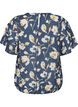 Blouse met ballonavorm en vleermuismouwen, Blauw, Packshot image number 1