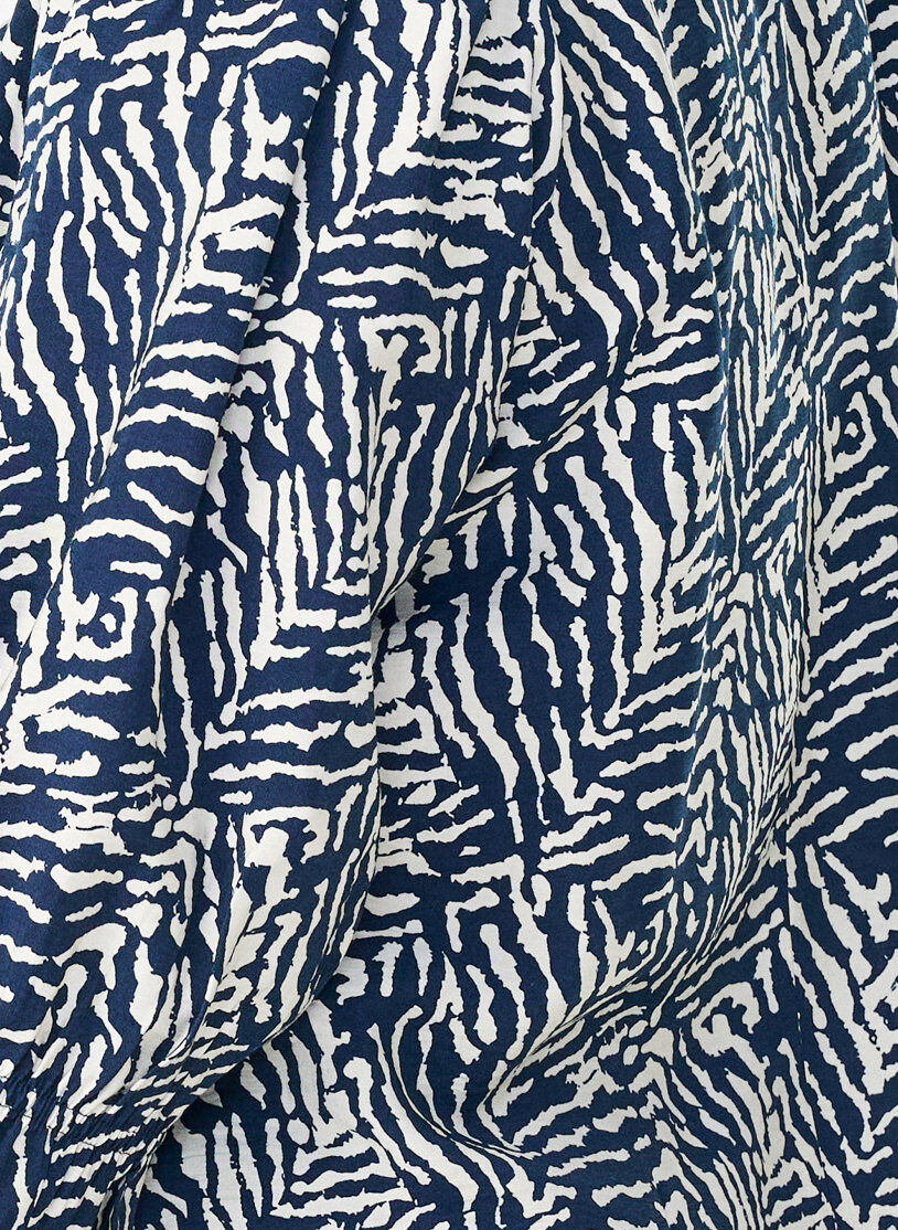 Zizzi Tuniek met 3/4 mouwen en een V-hals, Blauw, Packshot image number 2