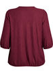 Blouse met textuur en 3/4 mouwen, Rood, Packshot image number 1