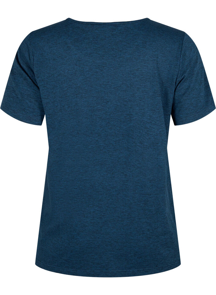 Gemêleerd sport t-shirt met ronde hals, Night Sky Mel., Packshot image number 1