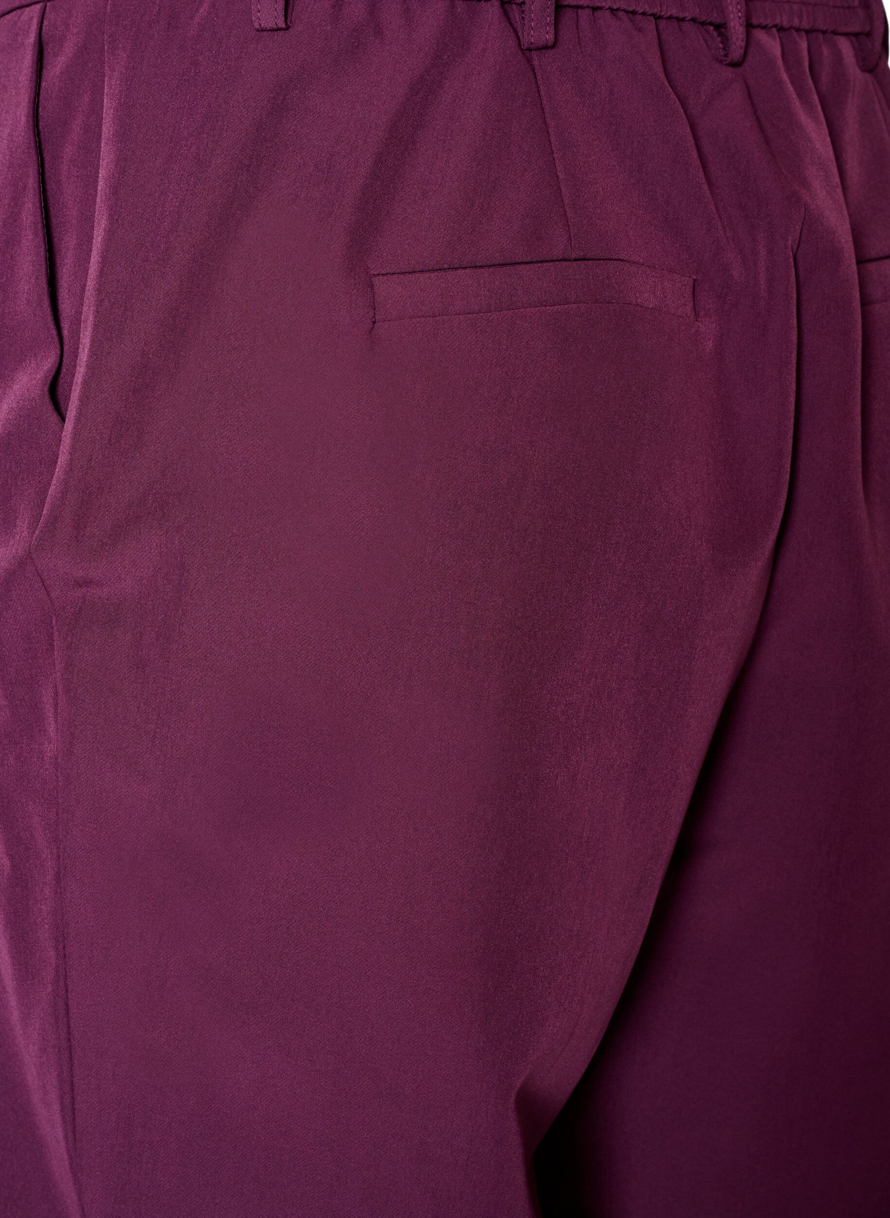 ZizziTrousers with pockets and straight legs, Purple, Packshot image number 3