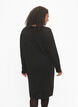 Gebreide jurk van viscose met glitters en splitten, Black w. DTM Lurex, Model image number 1