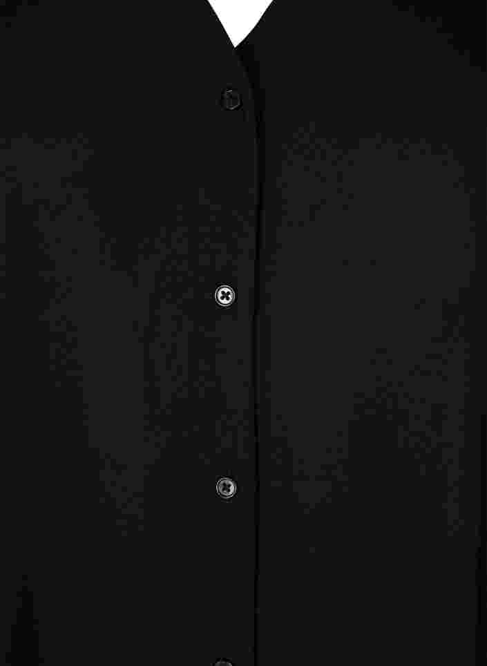 Overhemd met lange mouwen en v-hals, Black, Packshot image number 2