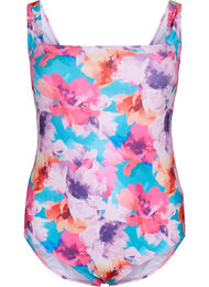 Badpak met print, Pink Flower