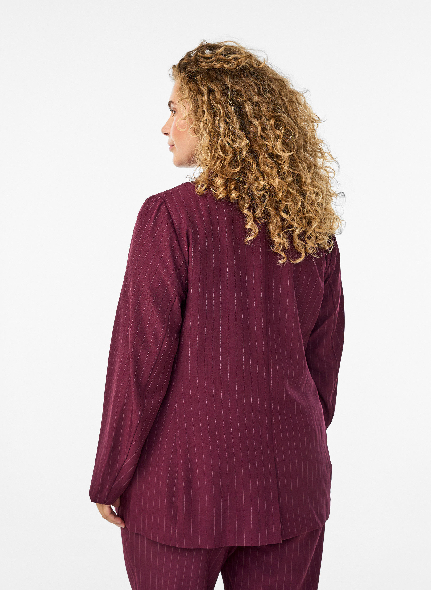 Zizzi FLASH - Blazer met zakken en splitjes, Rood, Model image number 2