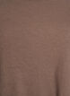 Geribde jersey blouse met korte mouwen, Bruin, Packshot image number 2