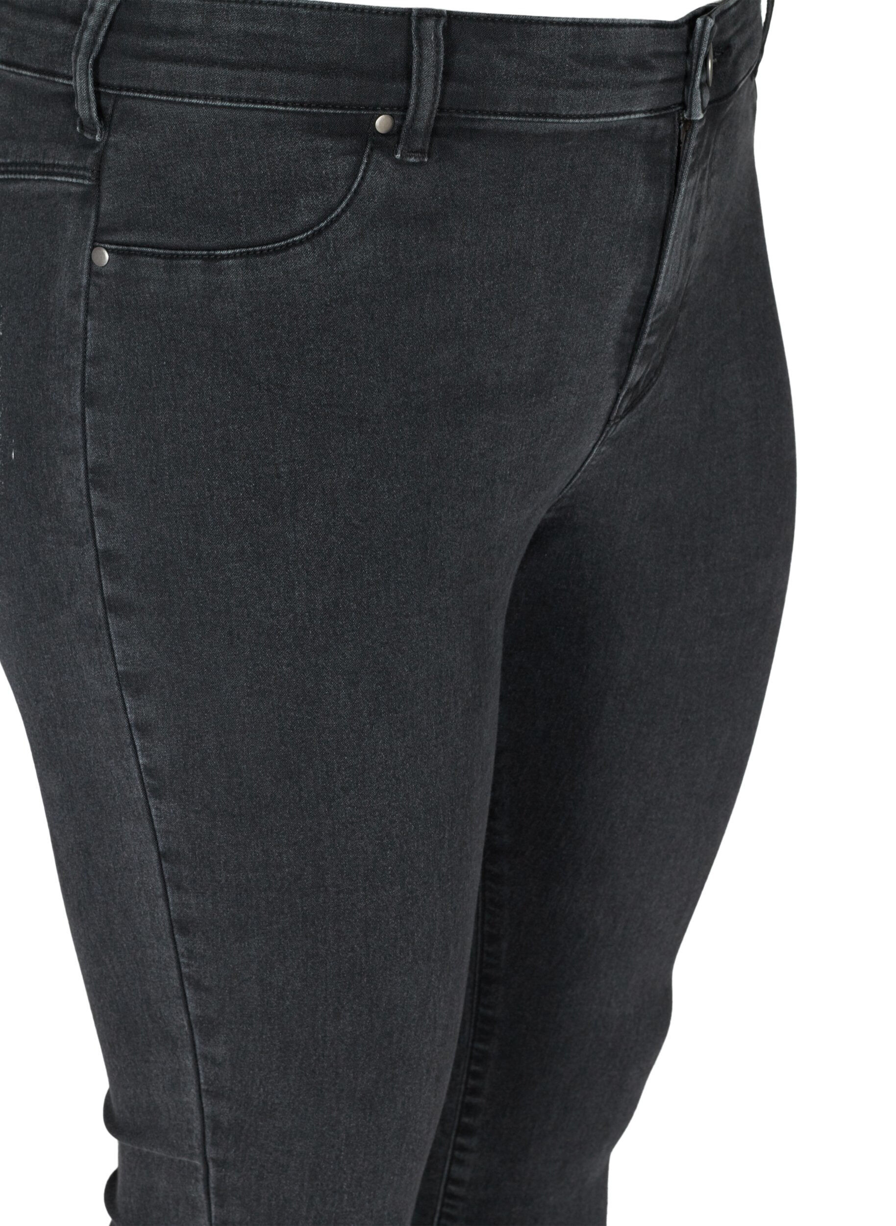 Zizzi Jeggings in katoenmix, Grey Denim, Packshot image number 2