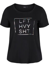 Sport-T-shirt met print, Black w. LFT