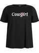 T-shirt met print, Zwart, Packshot image number 0