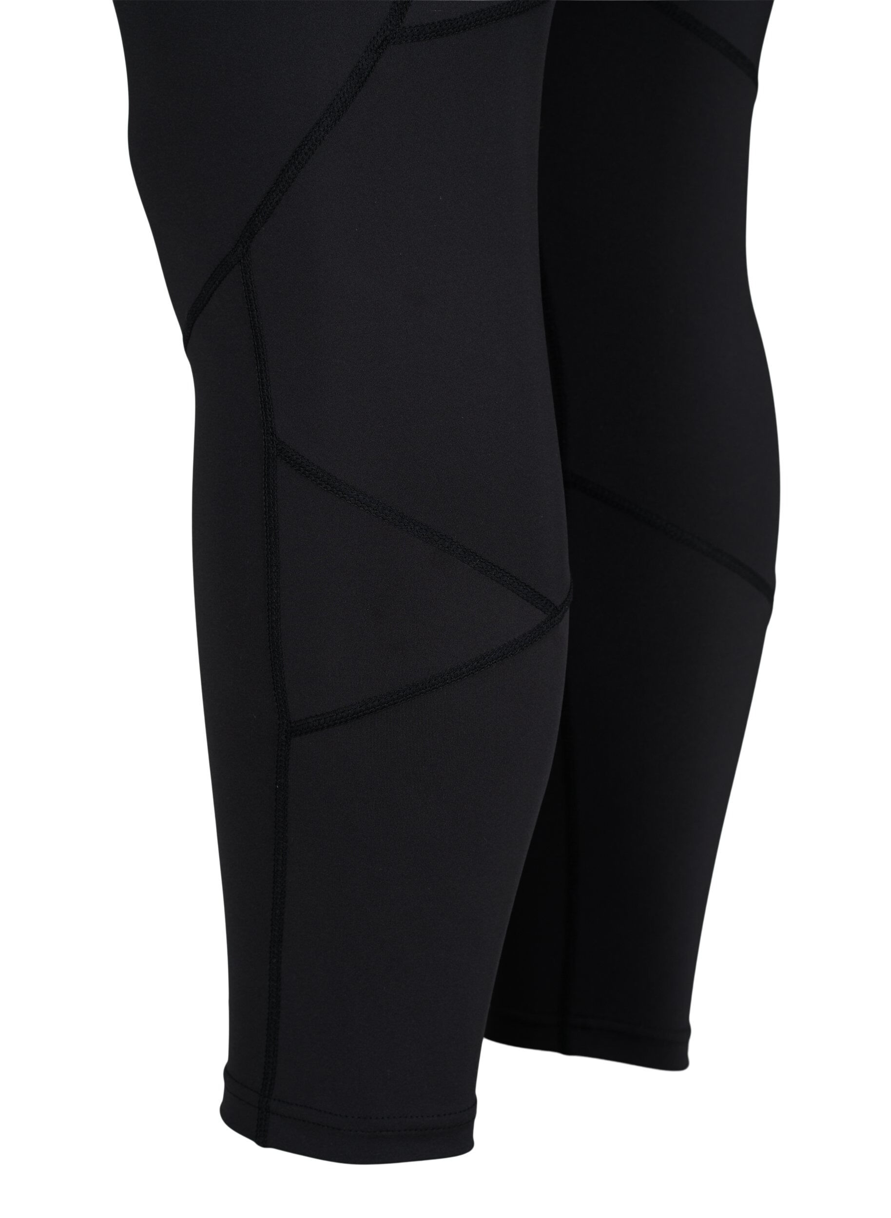 Zizzi Effen gym legging, Black, Packshot image number 3