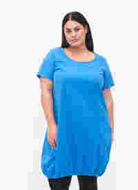 Katoenen jurk met korte mouwen, French Blue, Model