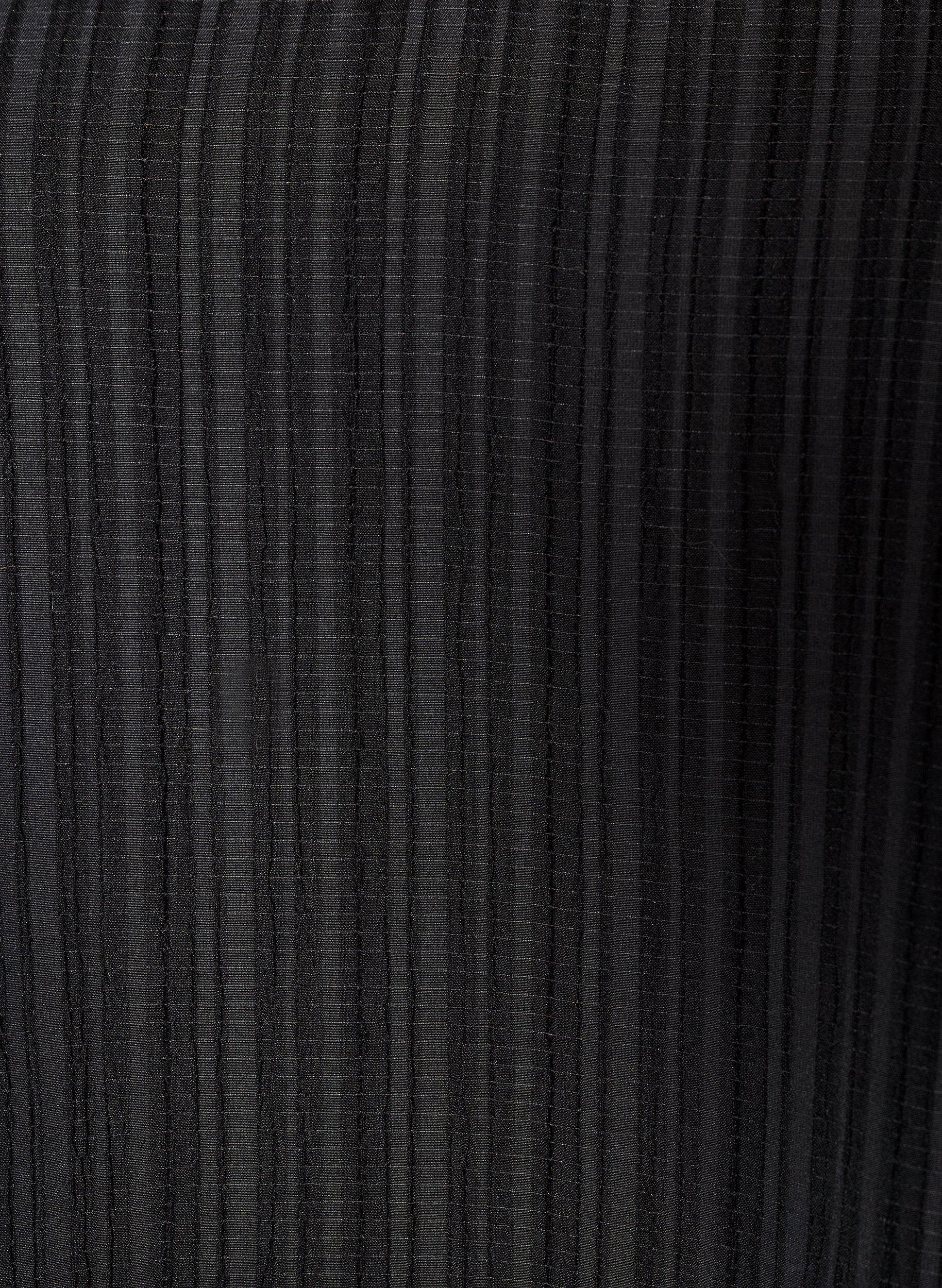 ZizziBlouse met textuur, V-hals en ruches, Zwart, Packshot image number 2