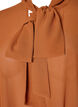 Blouse met striklint en ruches, Bruin, Packshot image number 2